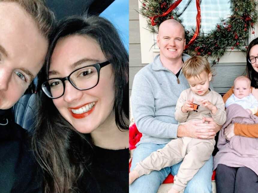 Woman shares photos showing how her and her husband have changed over the years